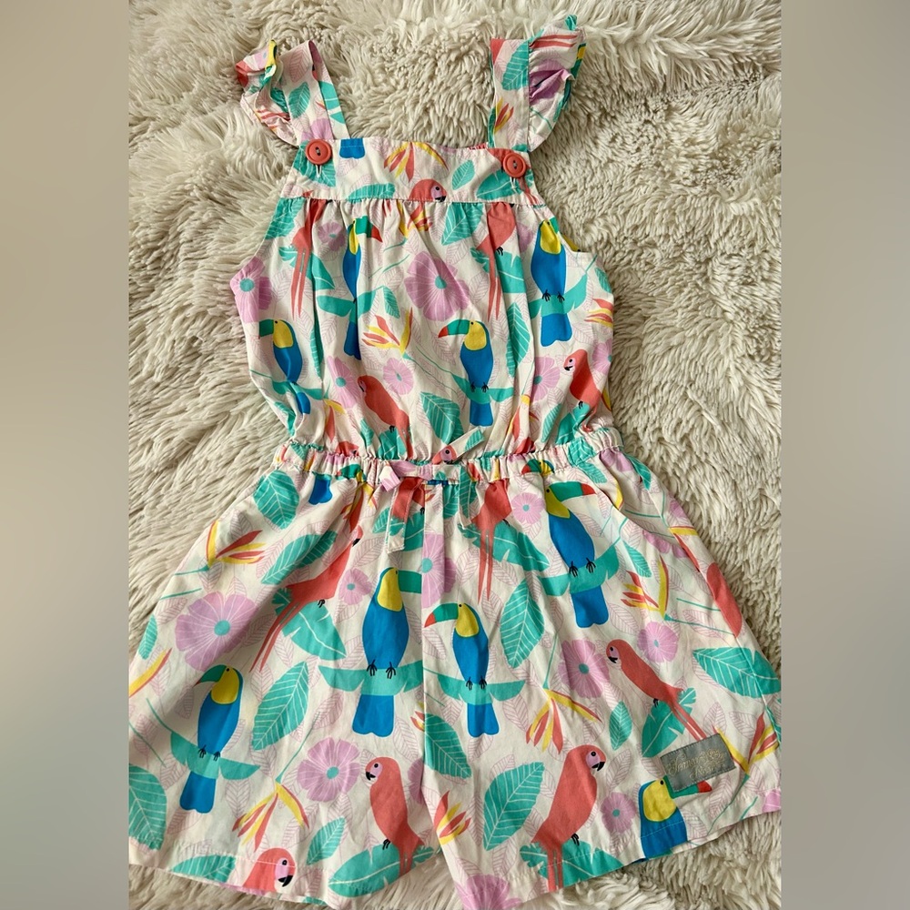 Eleanor Rose Colorful Parrot Print One Piece